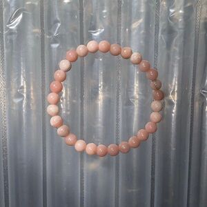 Rose Quartz Crystal Handmade Genuine Pink Beaded Bracelet